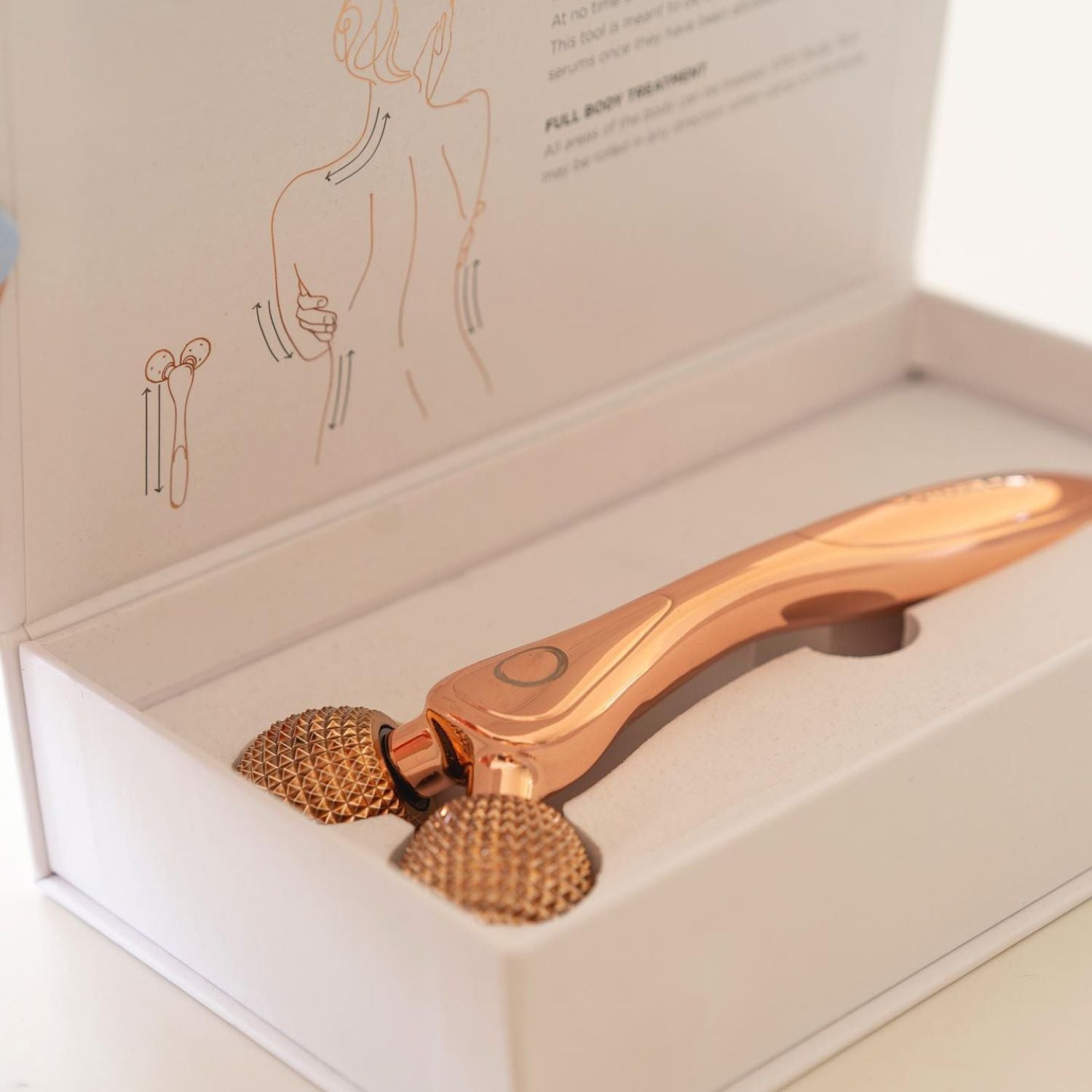 rose gold epic body tool displayed in osmosis box