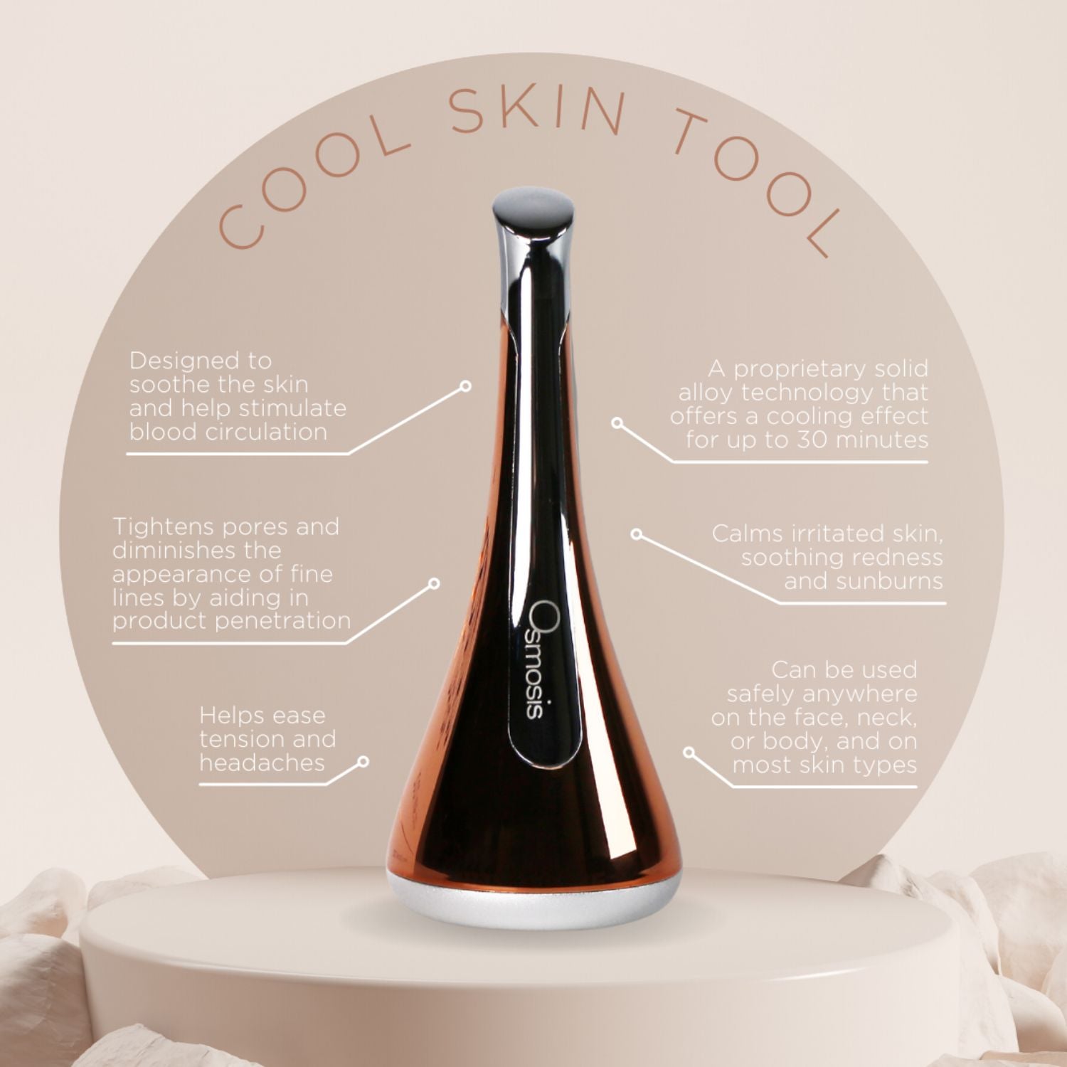 cool skin tool infograph with text