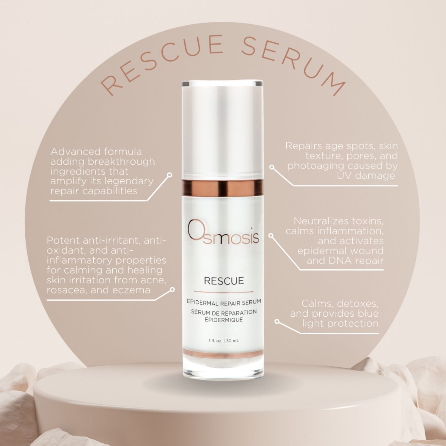 Rescue MD Epidermal Repair Serum - Osmosis - Sarah Jackson Skincare